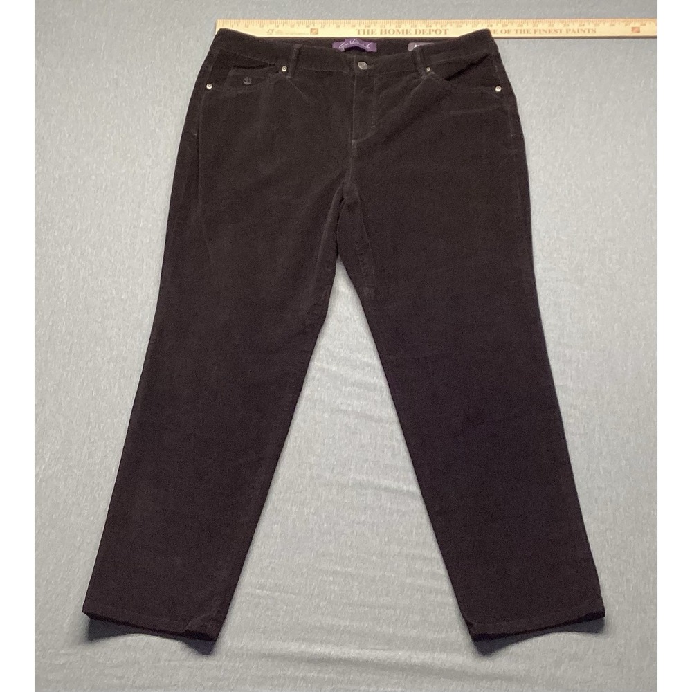 Gloria Vanderbilt Amanda Size 16W Short Corduroy Brown
